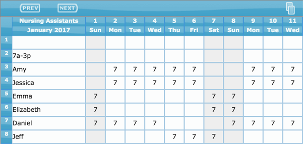 One Click Schedule Interface